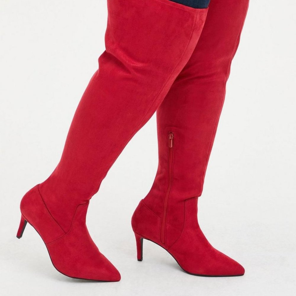 Torrid Pointed Toe Over-The-Knee Boot - Size 8.5W